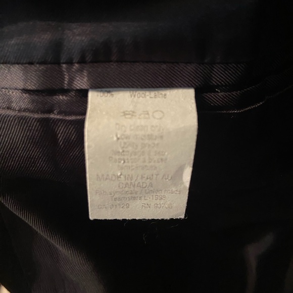 Chaps Ralph Lauren Unisex Black Wool Blazer 🇨🇦 - Picture 7 of 10